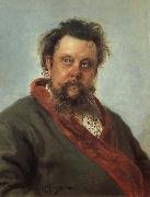 Ilya Repin Portrait of Modest Moussorgski oil painting artist